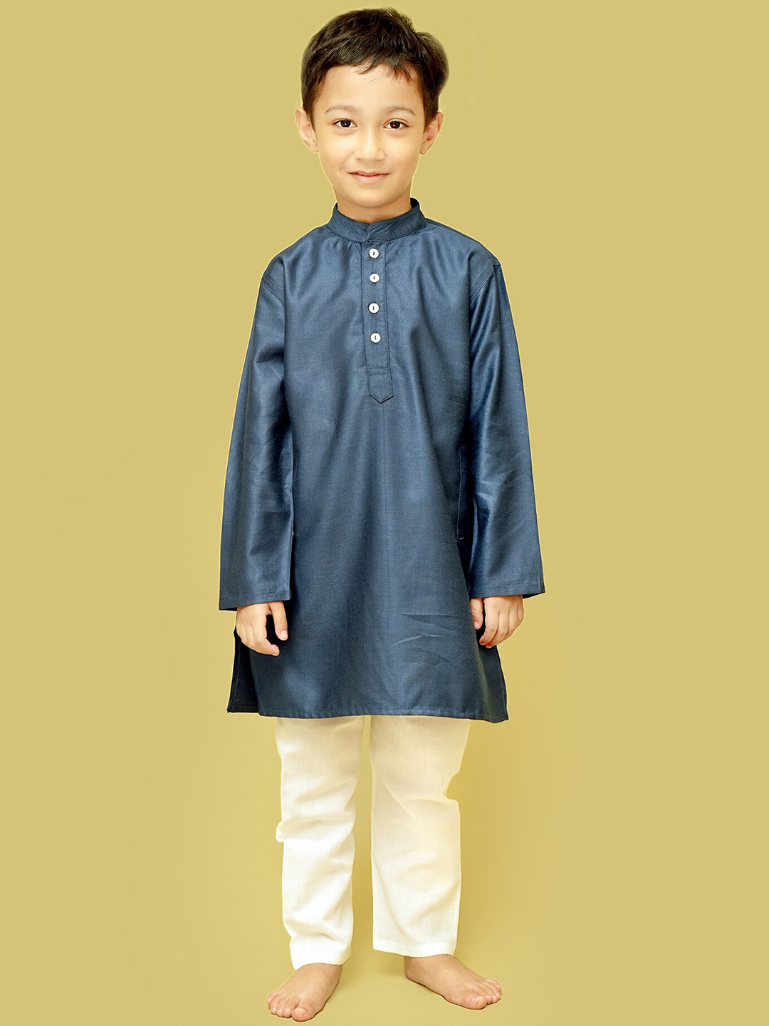 Klephant Boys Mandarin Collar Straight Kurta