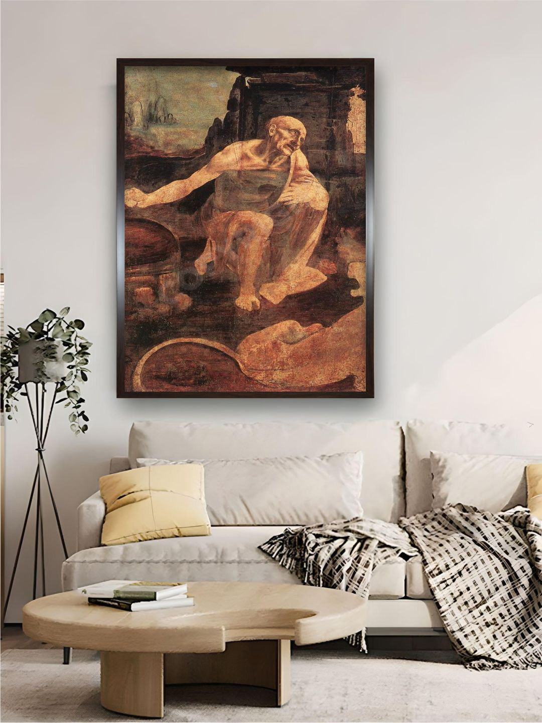 The Art House Beige Saint Jerome Painting Wall Art
