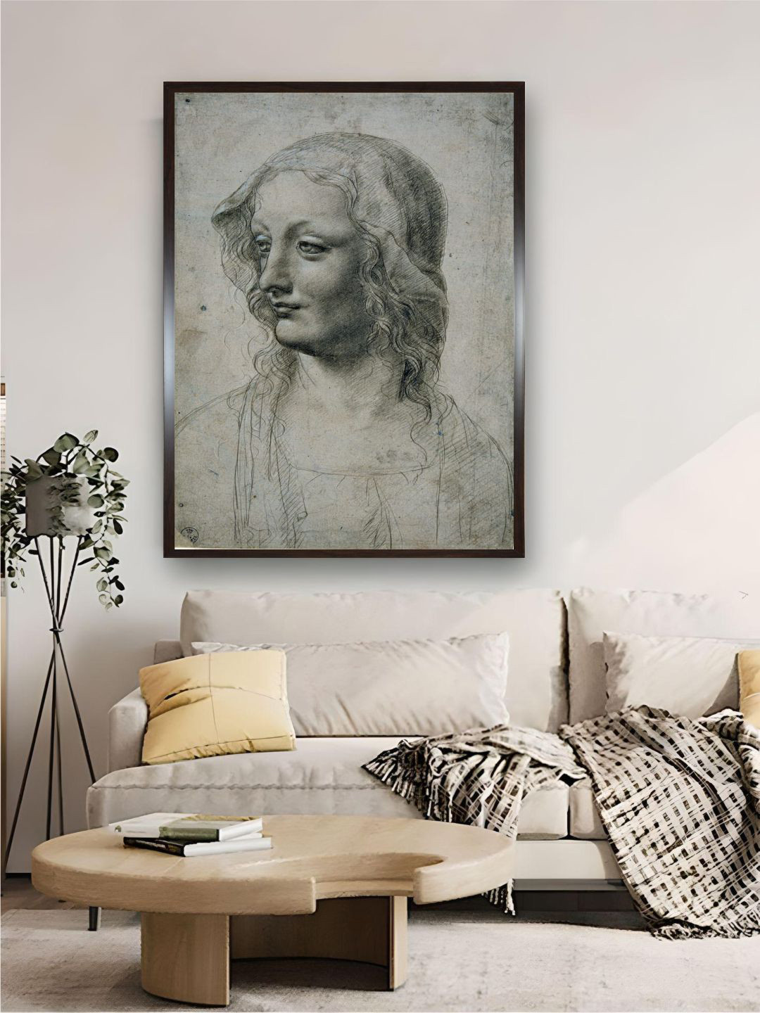 The Art House Grey & Black Maestro Della Pala Sforzesca Canvas Painting Wall Art