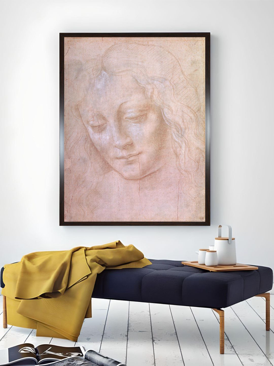 The Art House Head of a Woman Canvas Wall Rectangle Paintings Wall Art - 16 x 12In