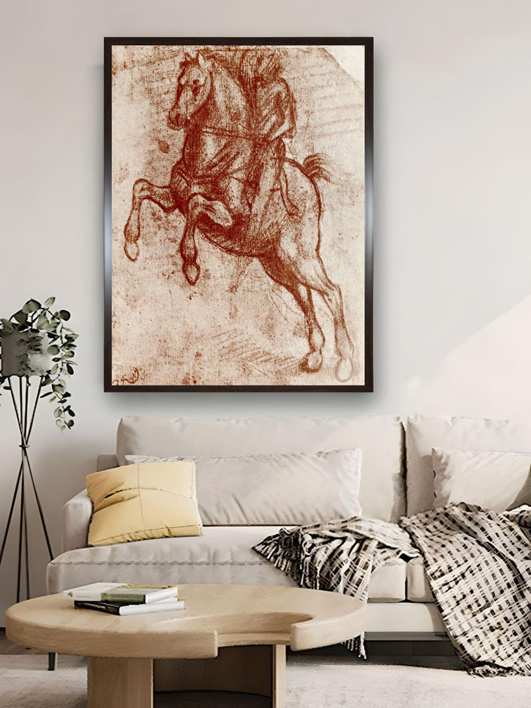 The Art House Brown Study Of Knight Canvas Wall Painting