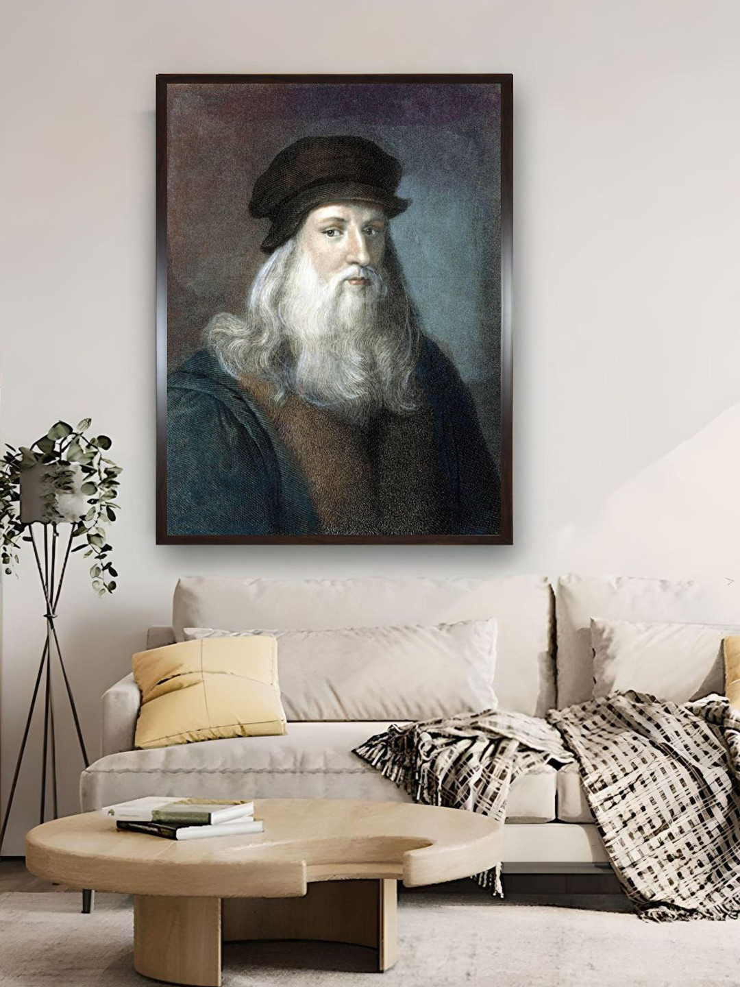 The Art House Black & White Canvas Leonardo Da Vinci Painting Wall Art