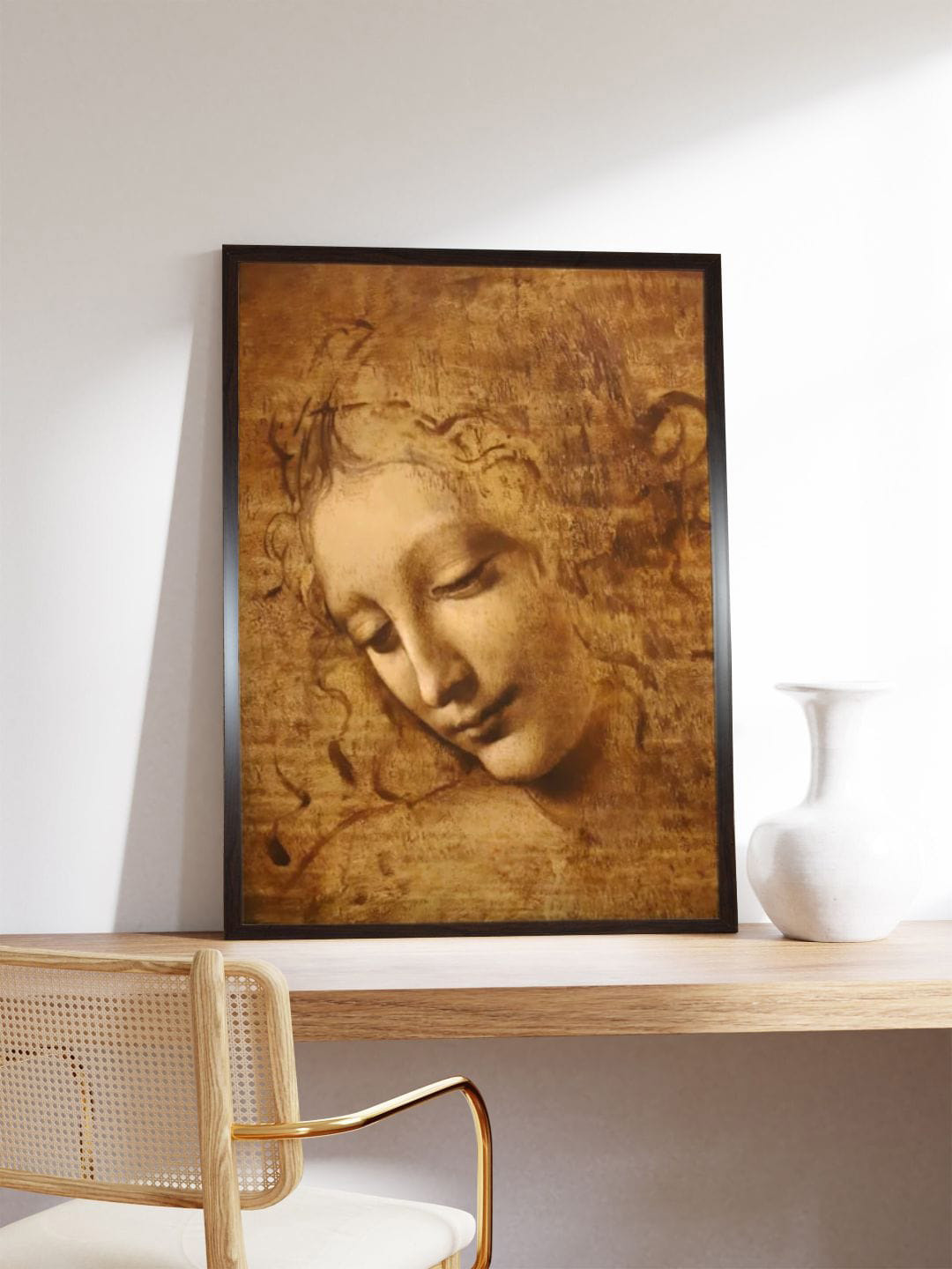 The Art House Beige Female Head Painting Wall Art