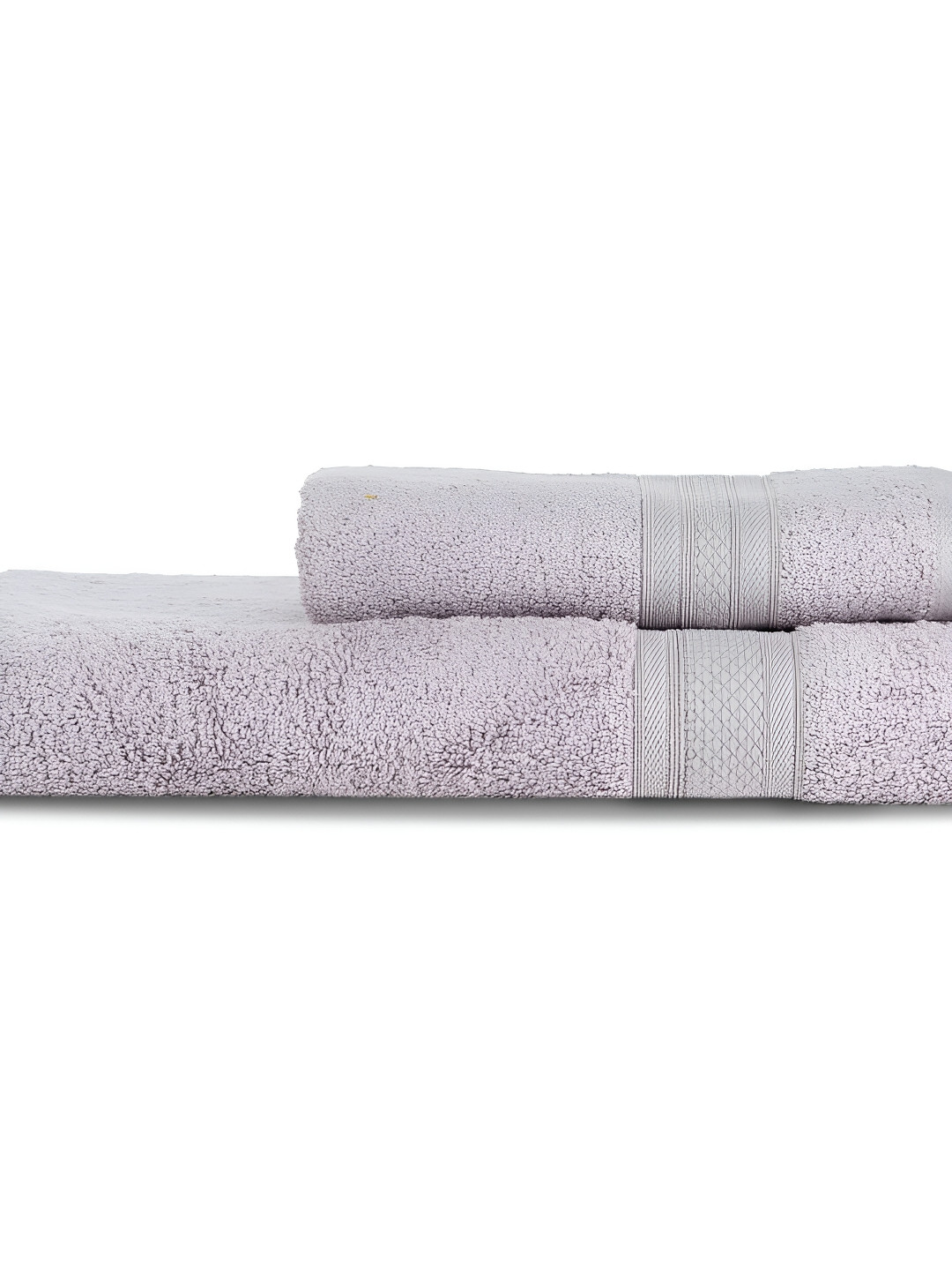 inizio Lavender Colour 2 Pieces Bamboo 600 GSM Bath and Hand Towel