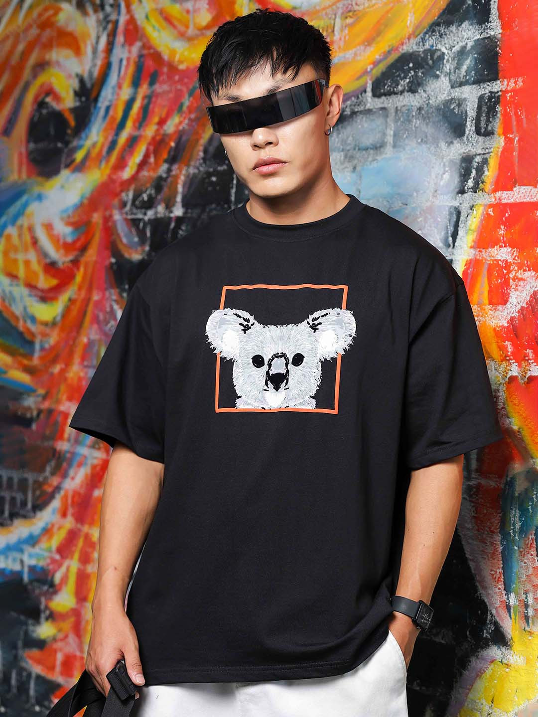 House of Koala Graphic Printed Drop Shoulder Oversized T-Shirt
