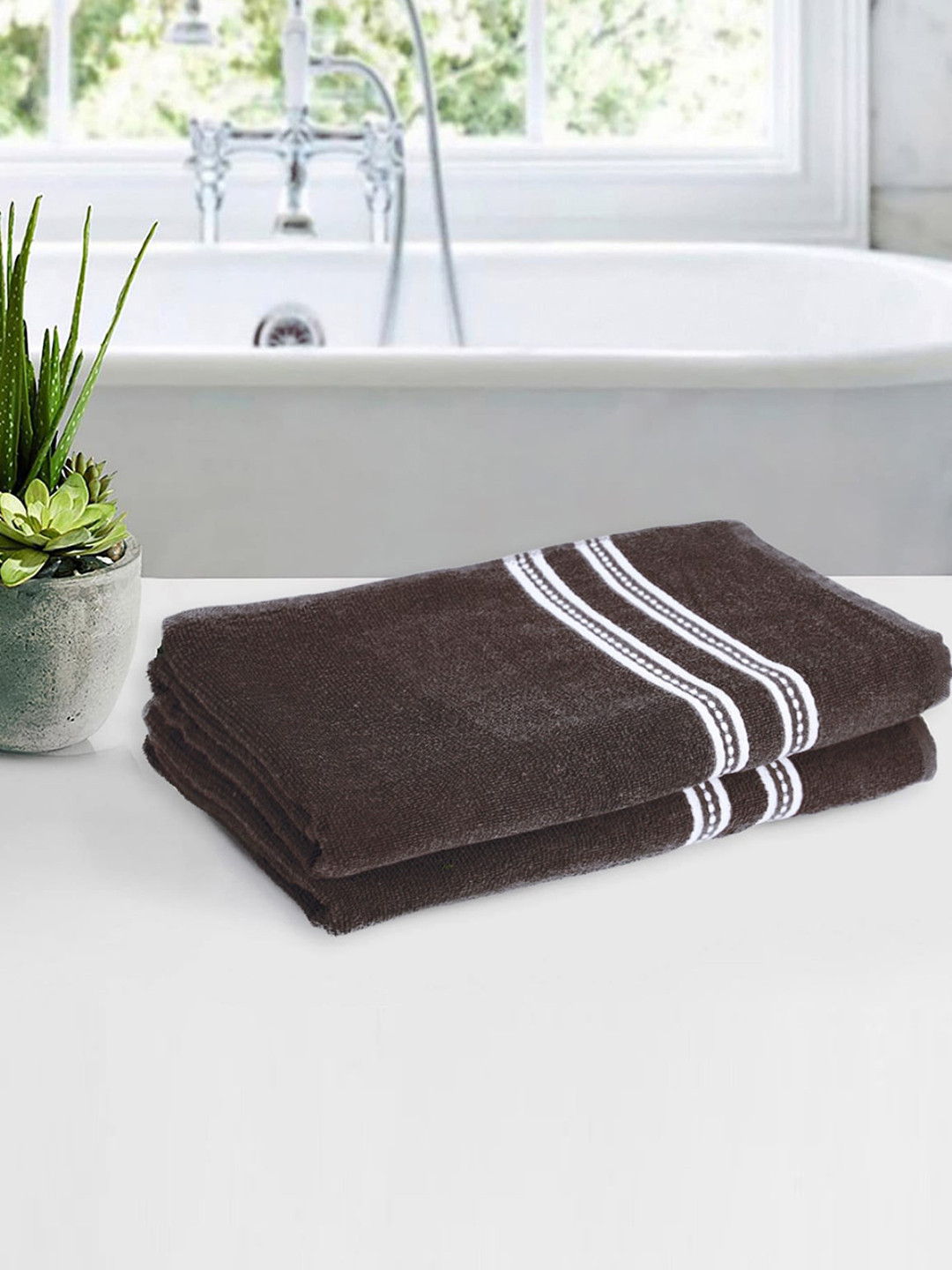 ROMEE Coffee Brown Cotton 500 GSM Bath Towel
