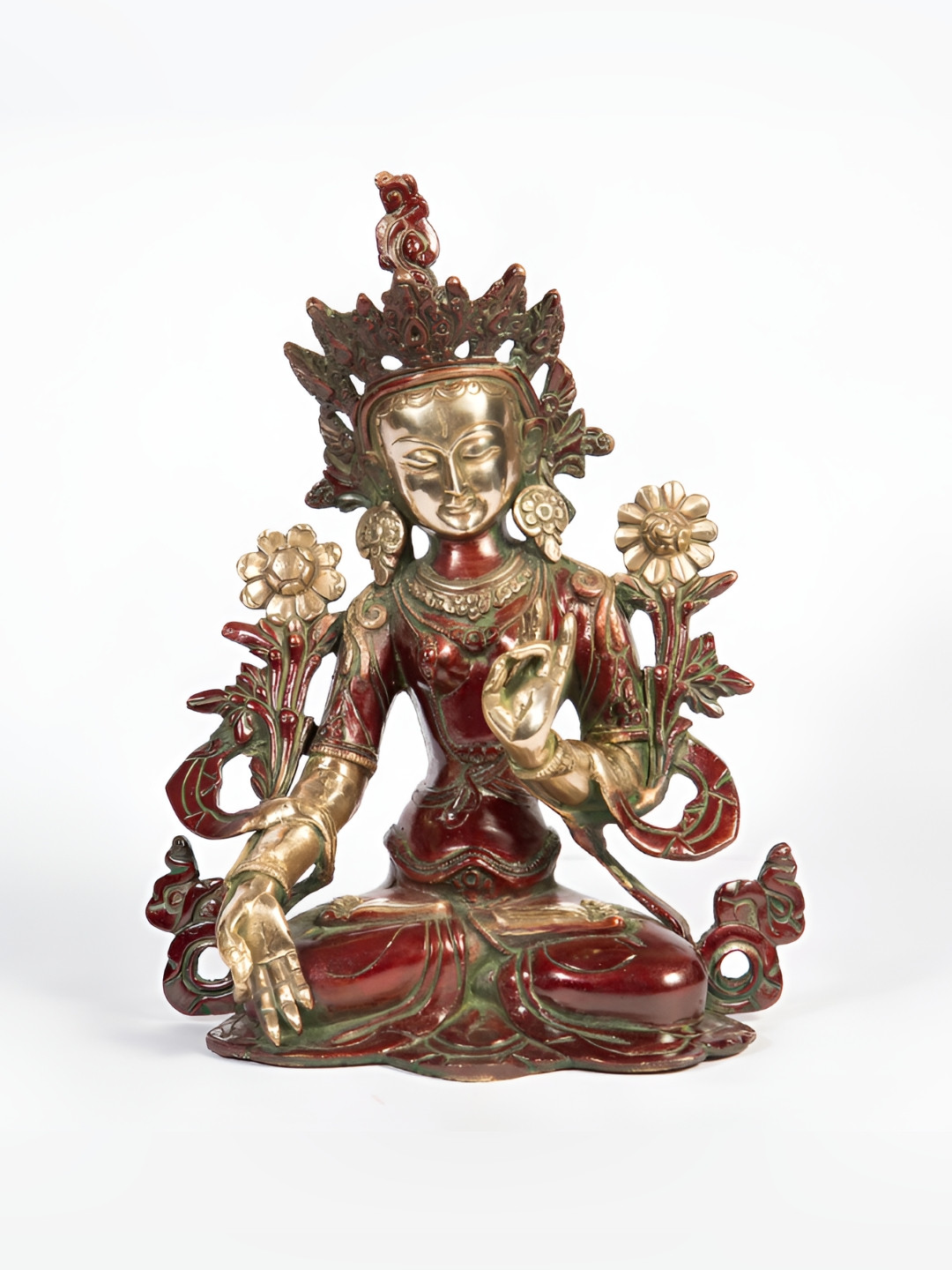 Arihant Craft Maroon Brass Metallic Living Room Medium Showpiece - 11 Inches