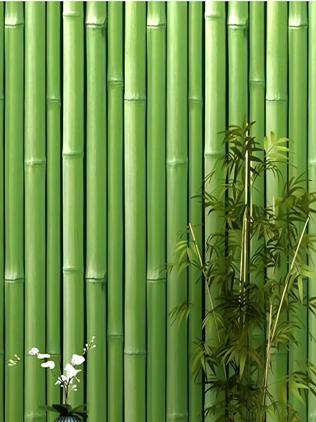 Univocean Green Bamboo Pattern Peel & Stick Waterproof 3D Wallpaper