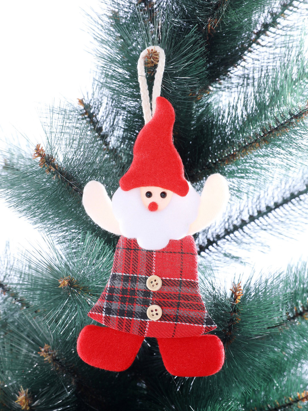 TAYHAA Red & White Whimsical Felt Santa Festive Decor