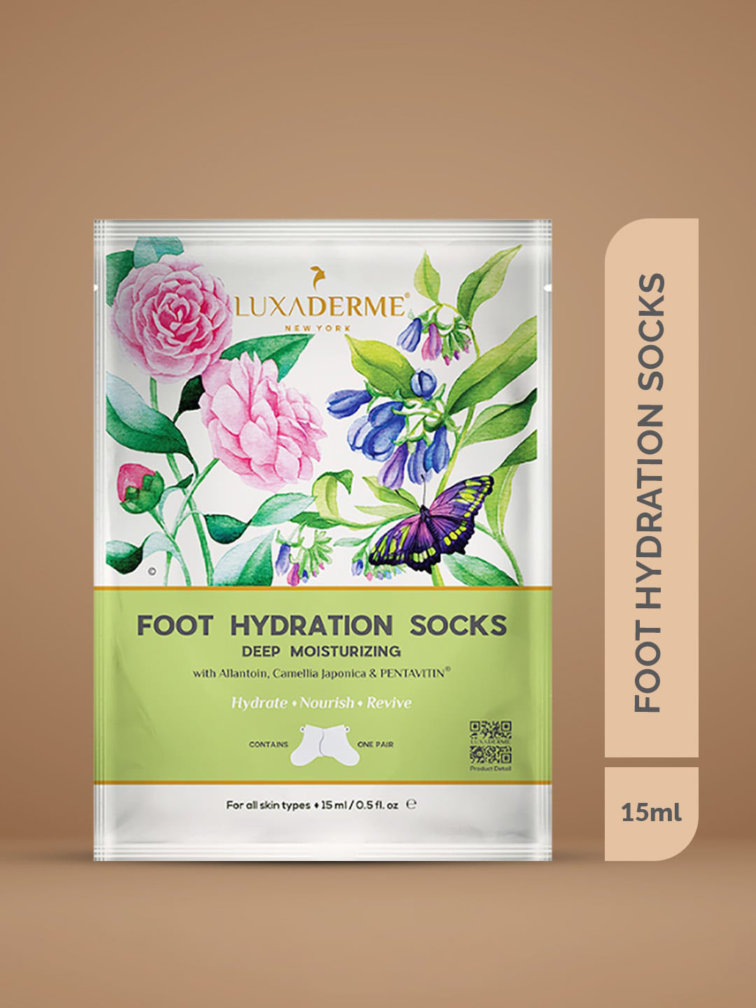 LuxaDerme Foot Hydration Socks For Deep Moisturizing - 15ml