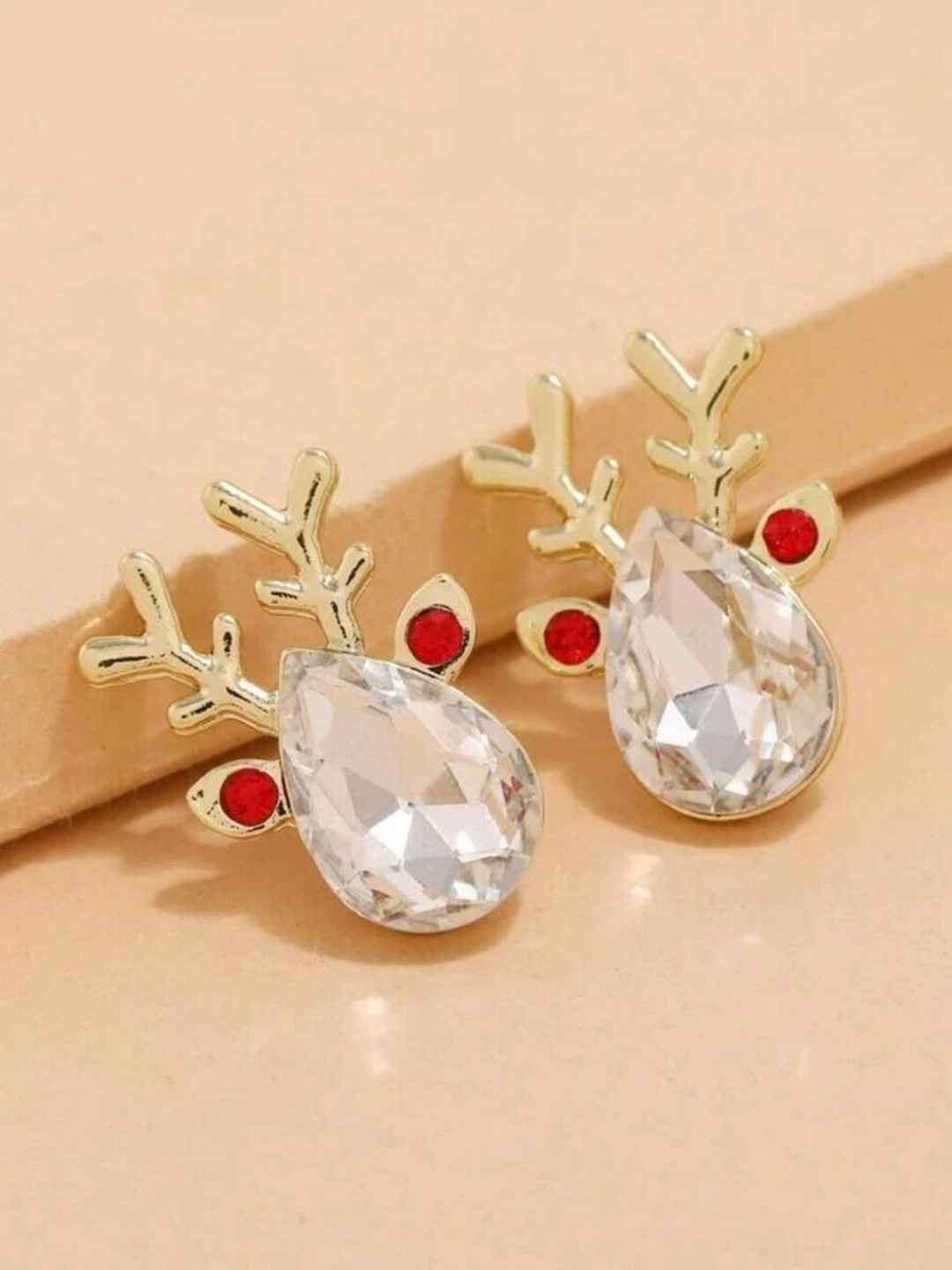 EL REGALO Christmas Beaded Teardrop Shaped Studs