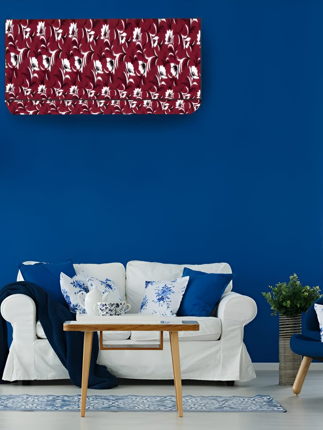 Stylista Brown Floral Printed Waterproof Indoor and Outdoor AC Covers