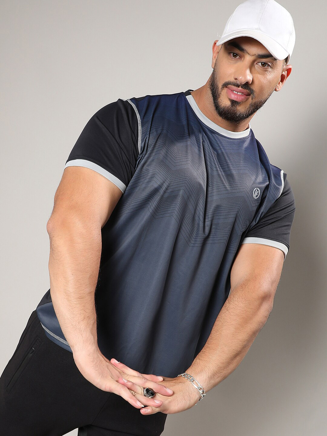 Instafab Plus Size Colourblocked Regular T-shirt