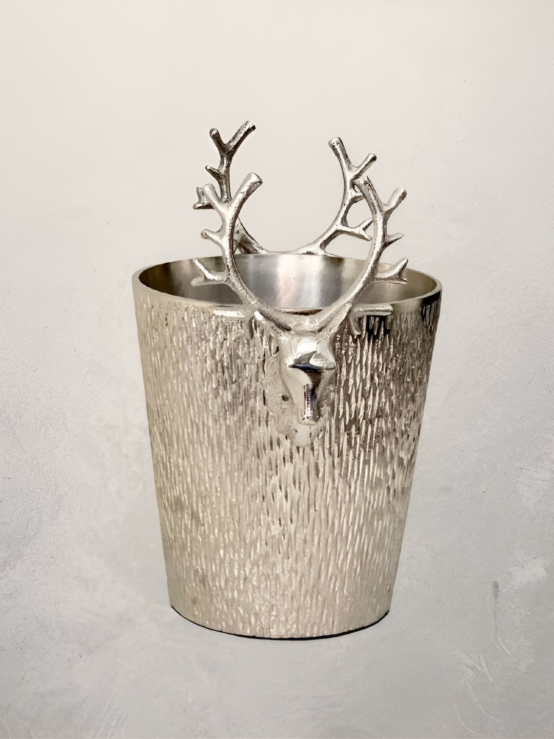 CasaGold Brass Stag Head Wine Cooler Ice Bucket