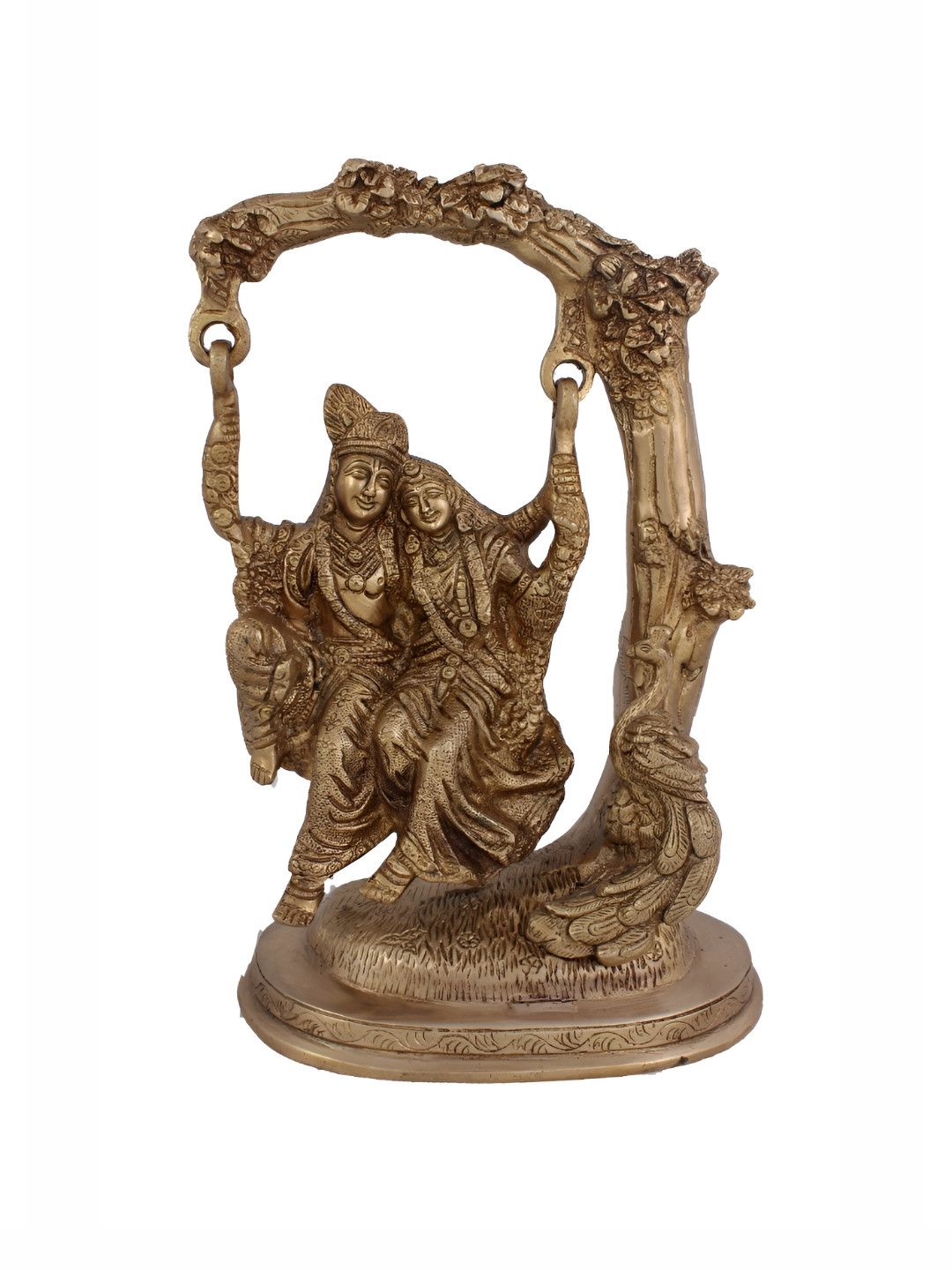 Arihant Craft Gold-toned Brass Radha Krishna Medium Showpiece
