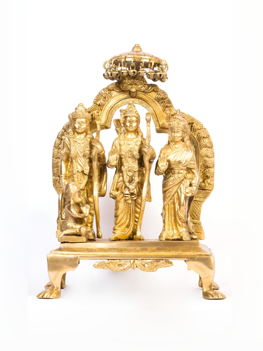 Arihant Craft Gold Brass Metallic Prayer Room Medium Showpiece - 15 Inches
