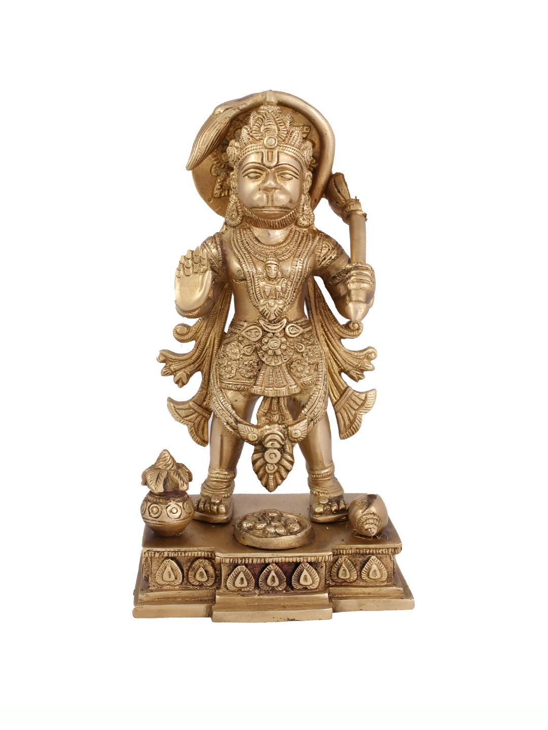 Arihant Craft NA Brass Metallic Prayer Room Medium Showpiece - 10 Inches