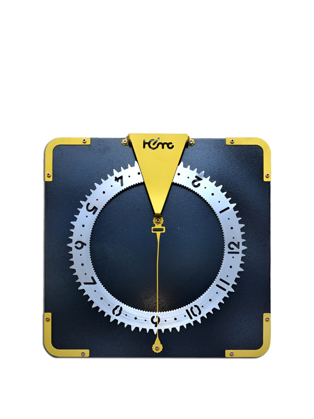 DIAMANTE A LA MODE Navy Blue Contemporary Square Wall Clock