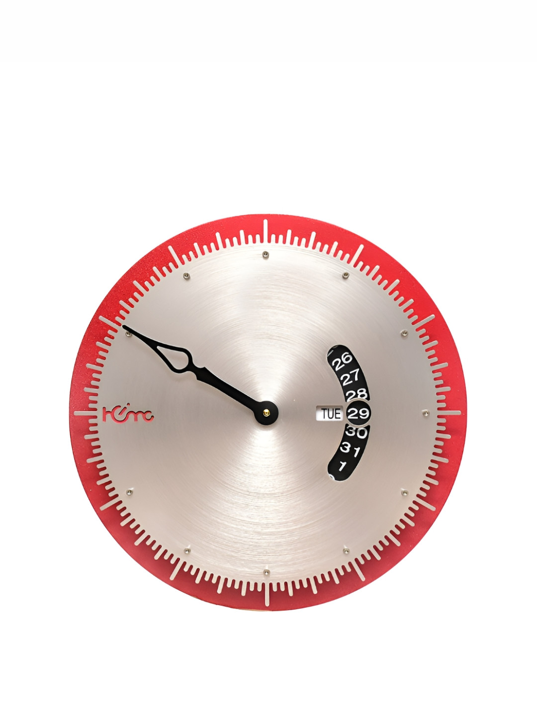 DIAMANTE A LA MODE Red Traditional Round Wall Clock