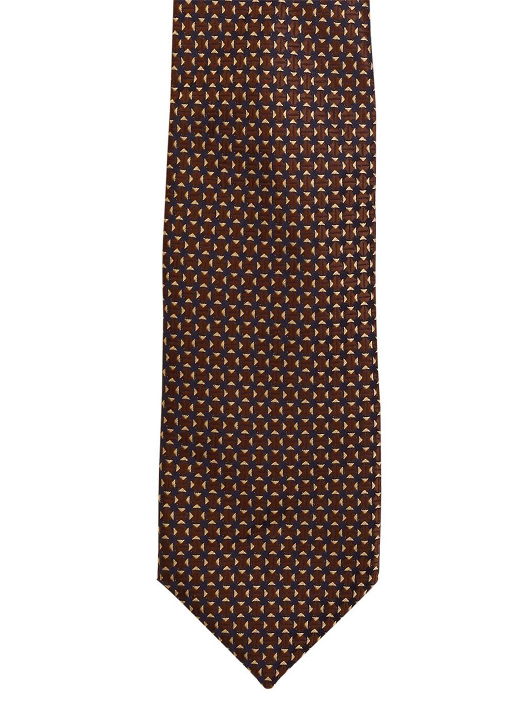 SCHARF Men Printed Satin Skinny Tie