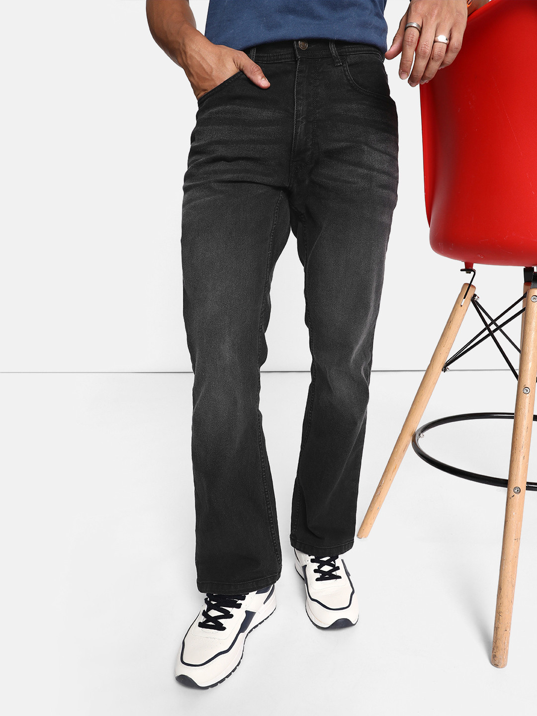 The Roadster Lifestyle Co. Men Pure Cotton Straight Fit High-Rise Jeans