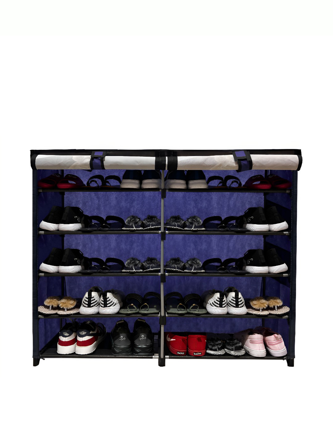 Urban Choice Blue 10- Layered Cards Shoes Rack