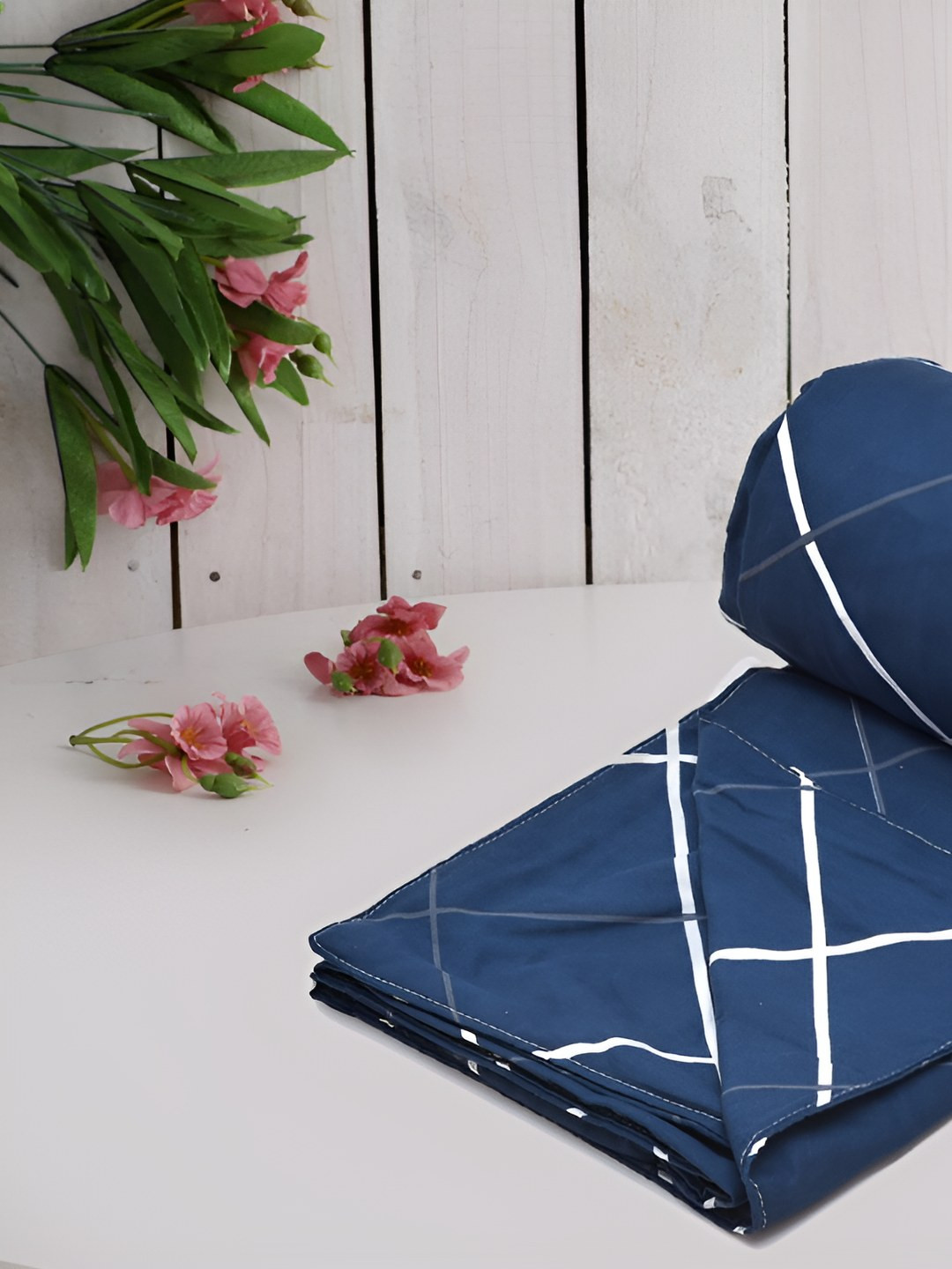 RRC Blue & White Checked Single Duvet Cover