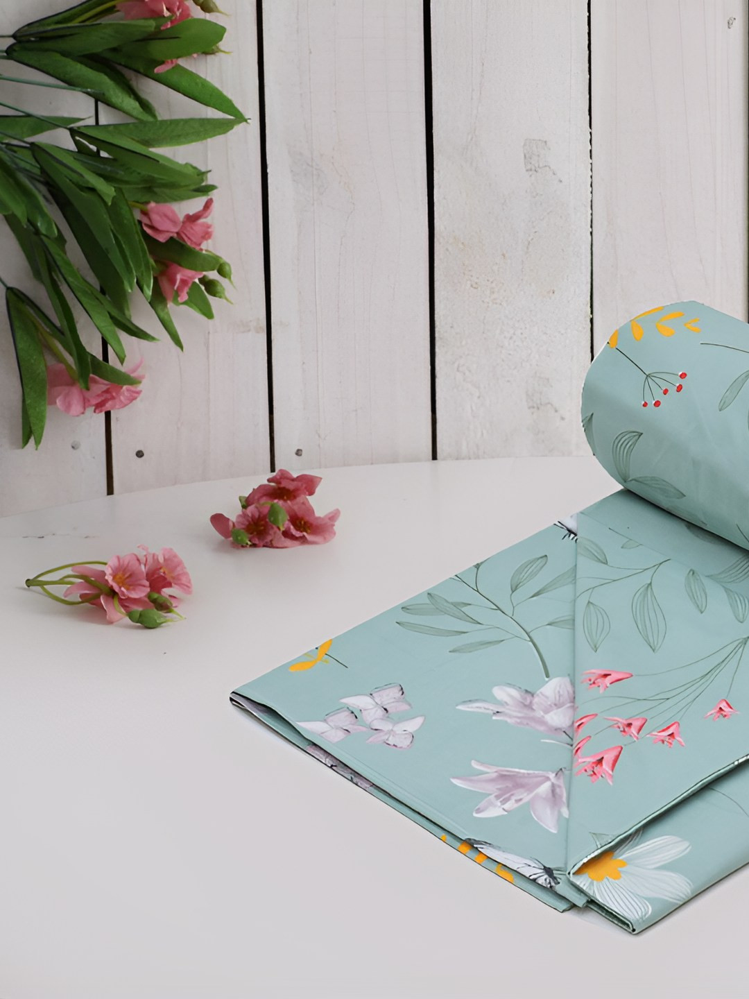 RRC Green Printed Single Duvet Cover with Zipper