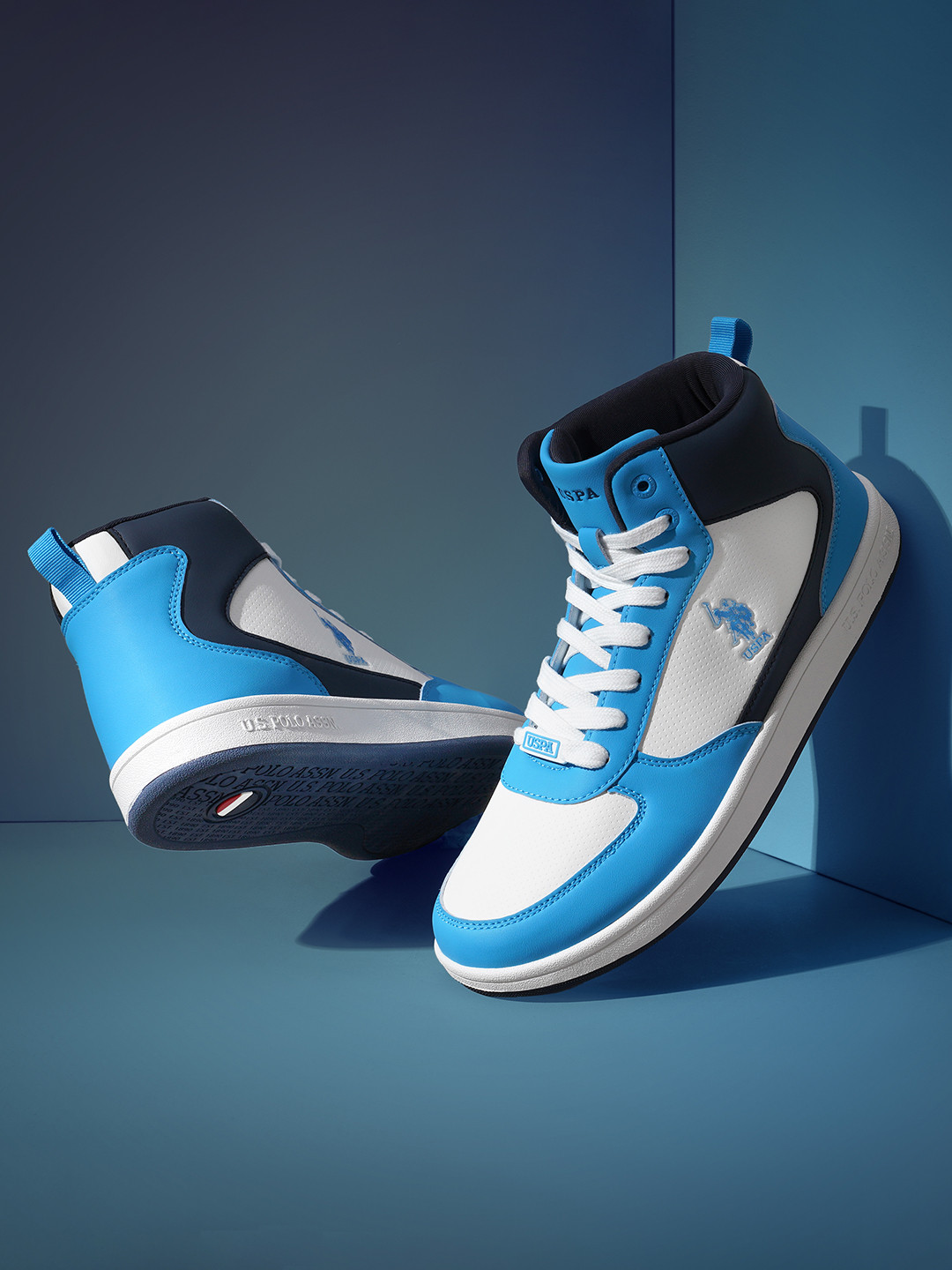 U.S. Polo Assn. Men Myles Retro Court Mid Top Sneakers