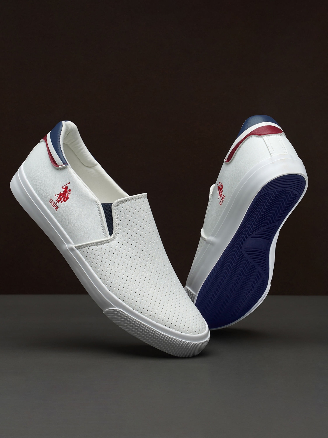 Buy U.S. Polo Assn. Men CAMPBELL Perforated Slip On Sneakers Casual Shoes for Men 26045252 Myntra