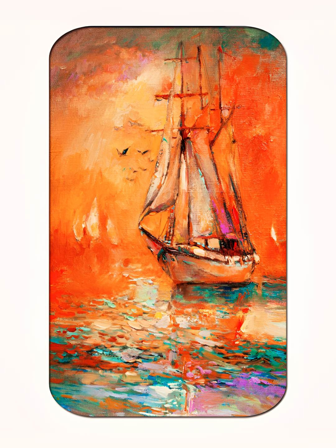 Casperme Wood Wall Rectangle Paintings Wall Art - 18 x 36In