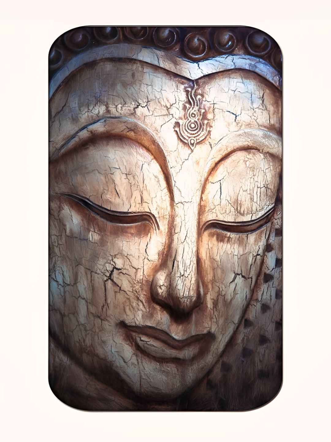 Casperme Beige Buddha Framed Painting Wall Art