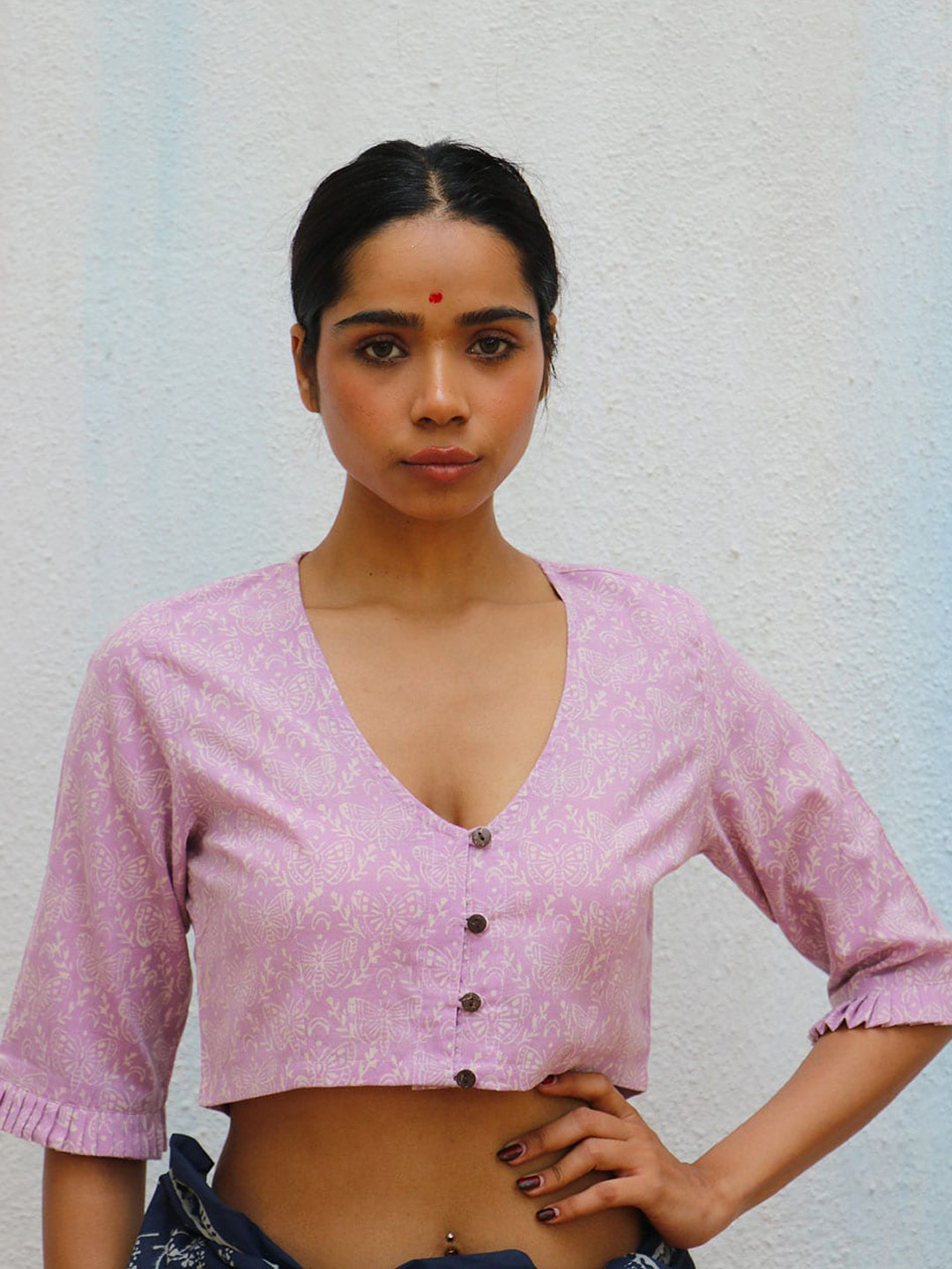 Chidiyaa Ethnic motifs Printed Cotton Blouse