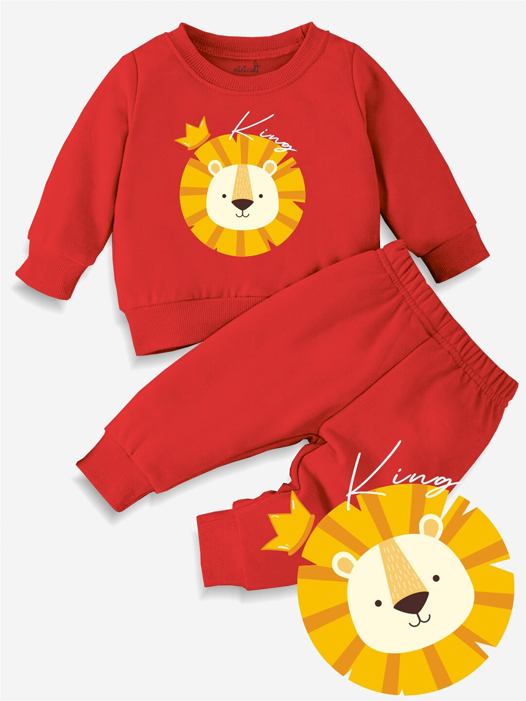 Minicult Infants Kids Lion King Printed Sweatshirt With Trousers