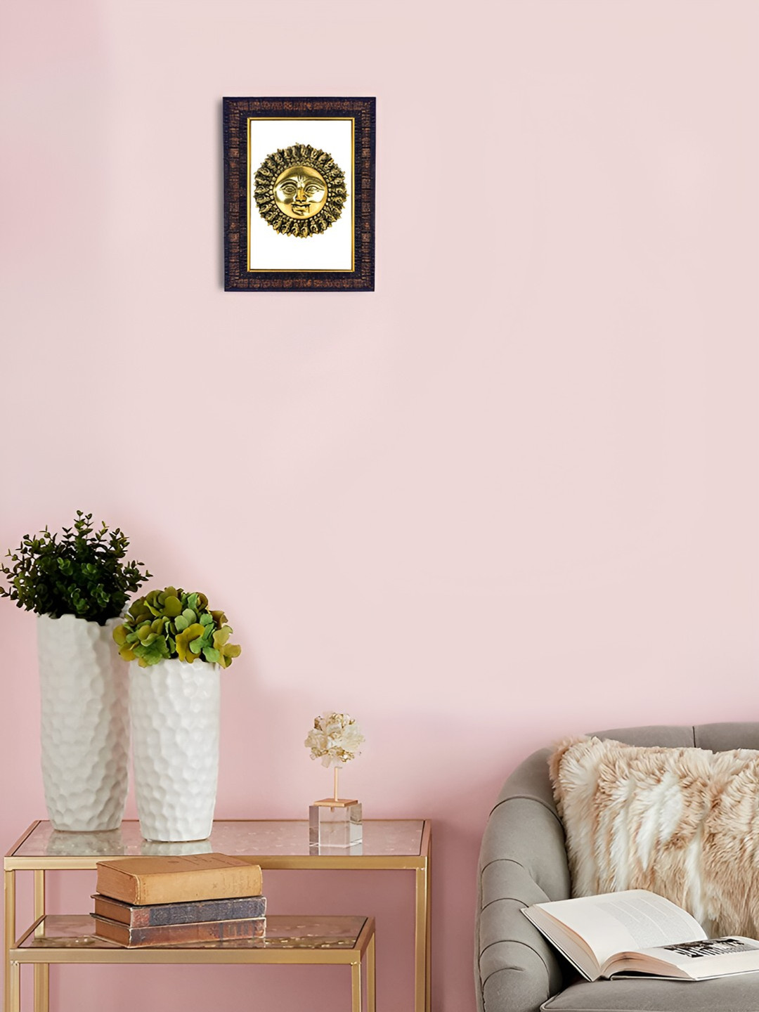 Hawai Black & Golden Self Designed Wooden Rectangular Wall Photo Frame