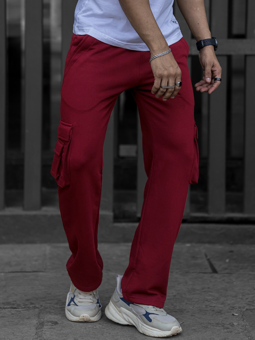 Maniac Men Cotton Straight-Fit Track Pants