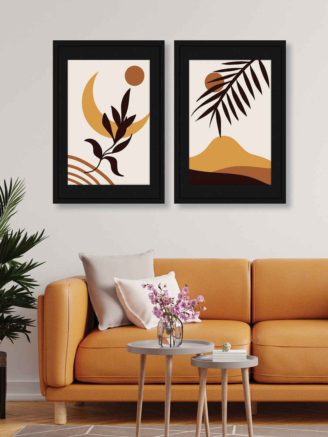 RANDOM Wood 2 Piece Wall Rectangle Paintings Wall Art - 18 x 12In