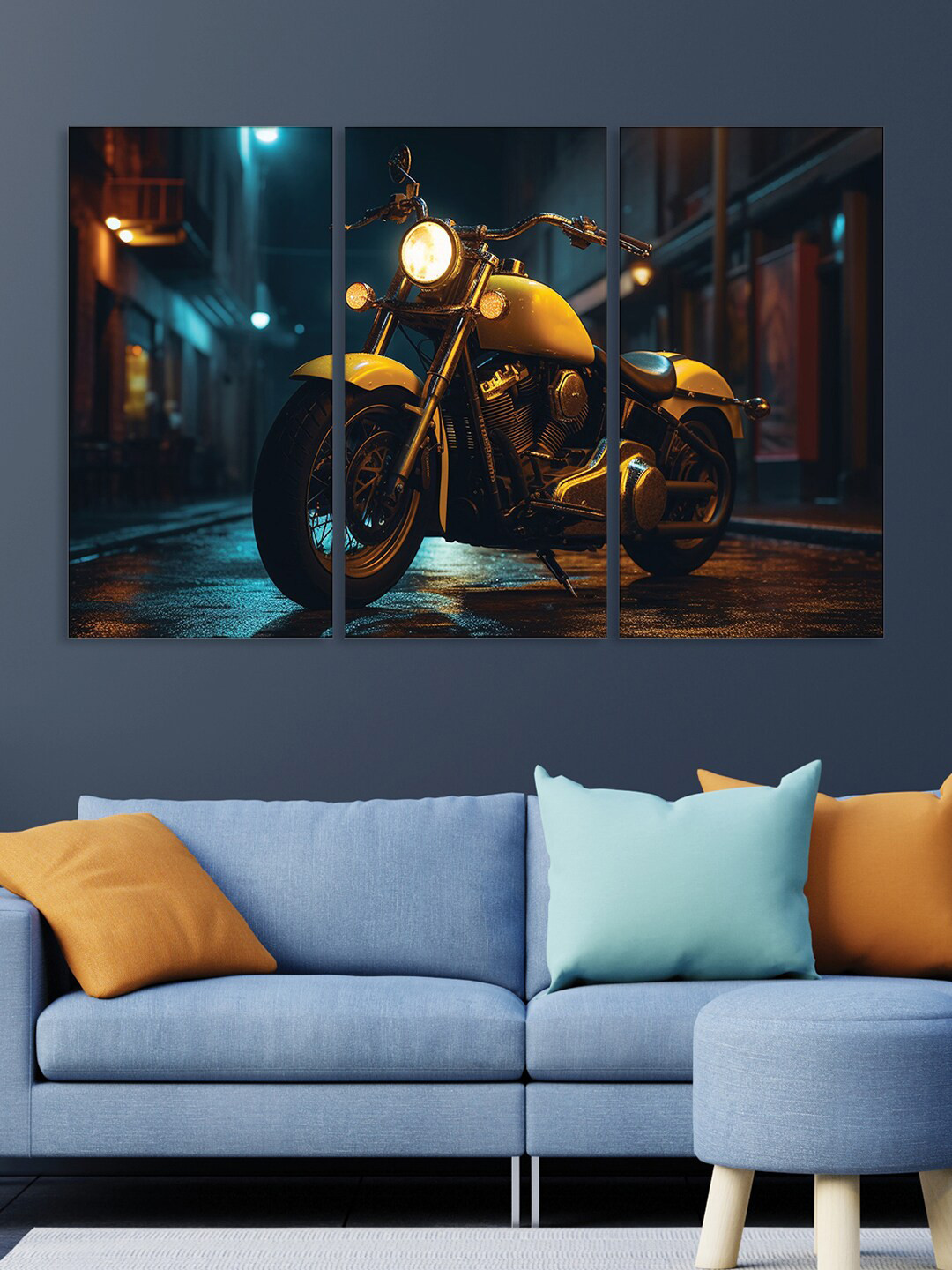 RANDOM Black Canvas 3 Pcs Wall Living Room Rectangle Photographs Wall Art -16 x 30In