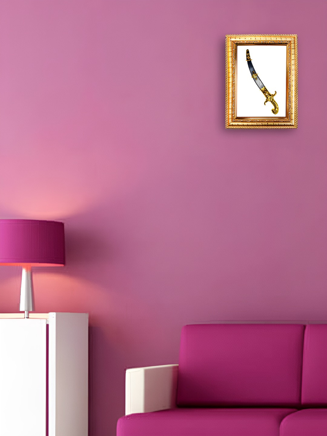 Hawai Gold-Toned Golden Victory Sword Rectangular Wooden Wall Photo Frame