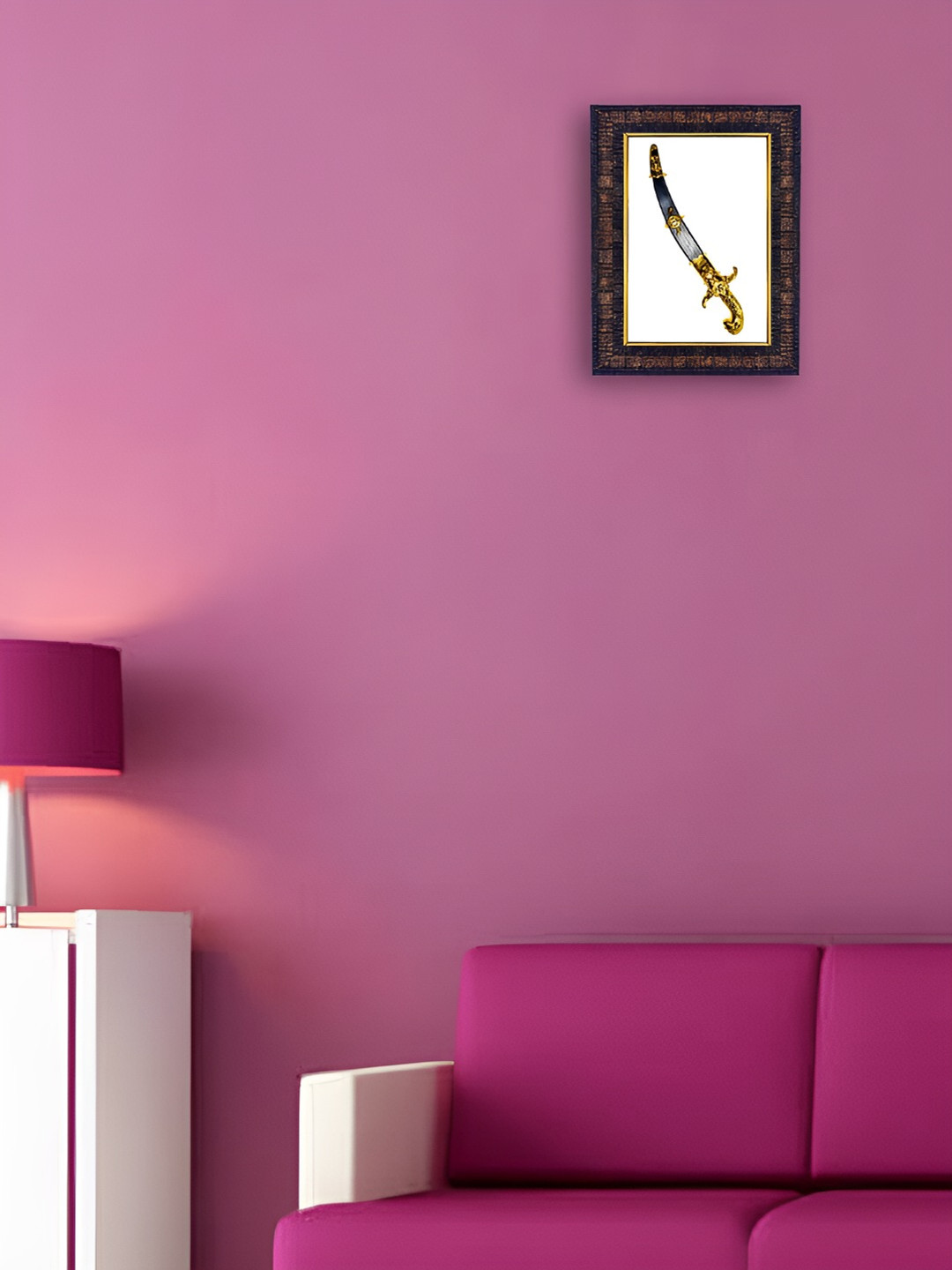 Hawai Black & Gold Toned Victory Sword Wooden Rectangular Wall Photo Frame