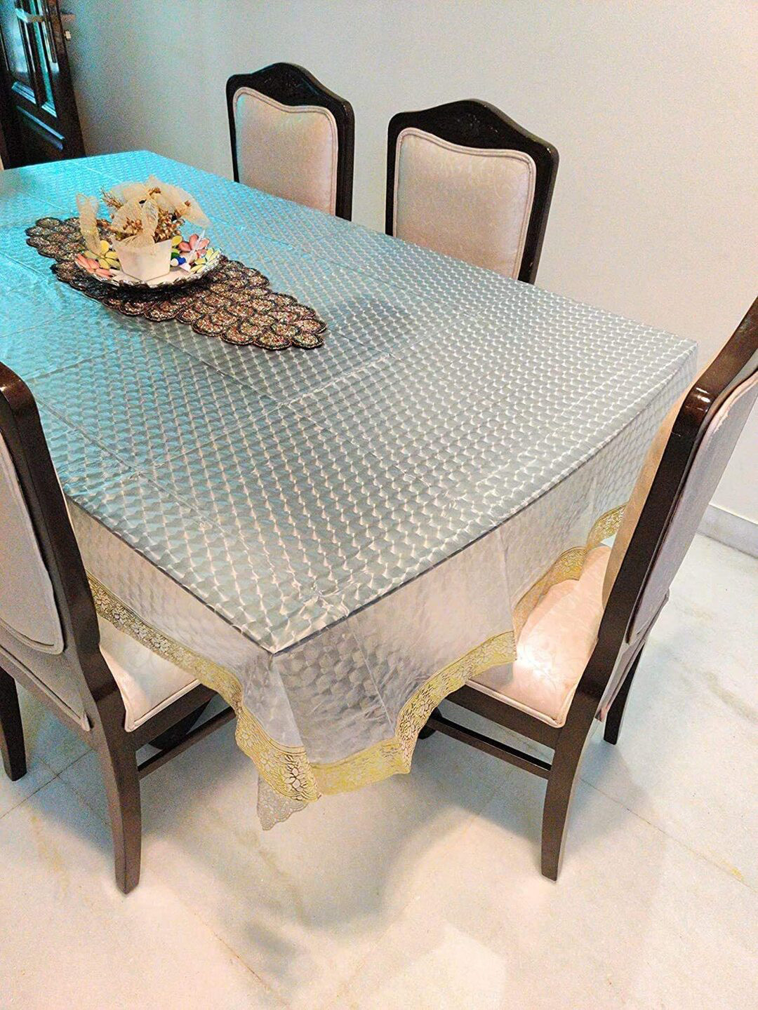 CASA-NEST Transparent 8-Seater Rectangular Table Cover
