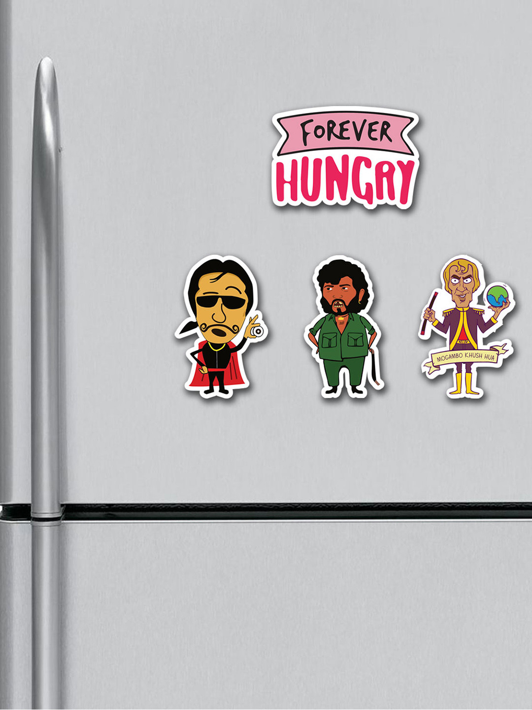 ARTBUG 4 Pieces Brown & Pink Printed Decorative Magnets