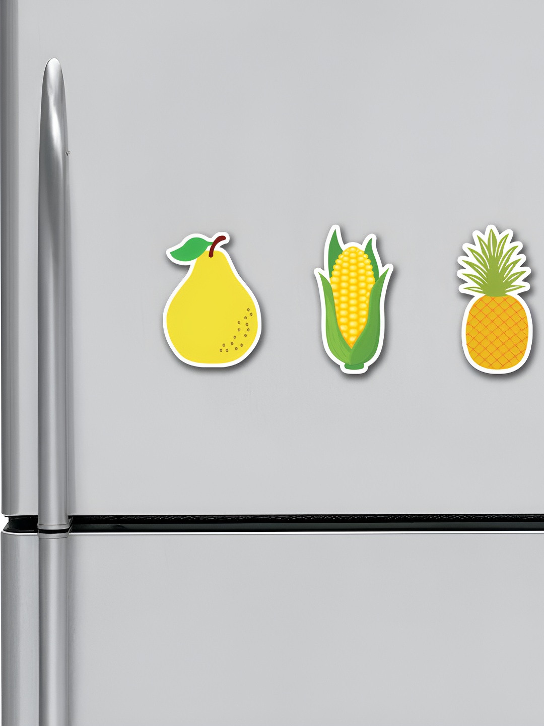 ARTBUG Yellow & Green 3 Pieces Fruits Patterned Fridge Magnets