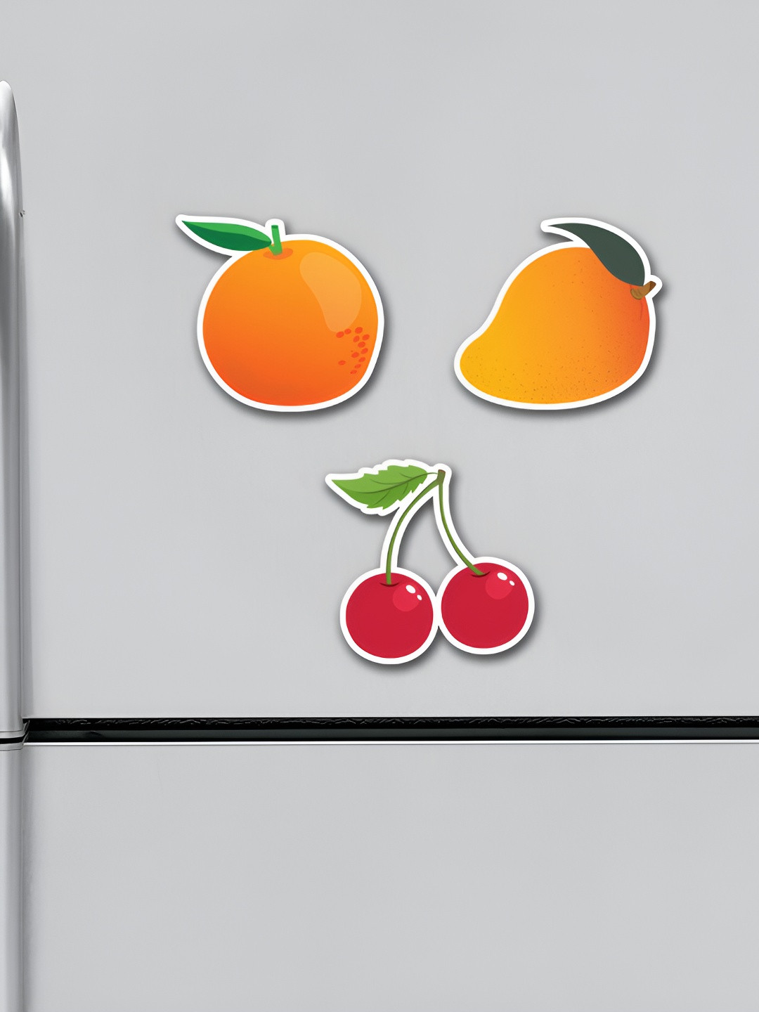 ARTBUG Orange & Red Fruits Patterned Fridge Magnets
