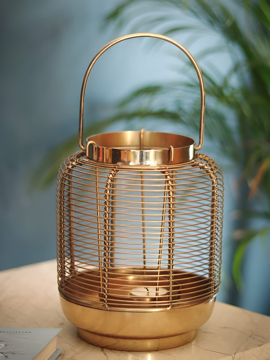 BEHOMA Gold Classic Wire Metal Lantern