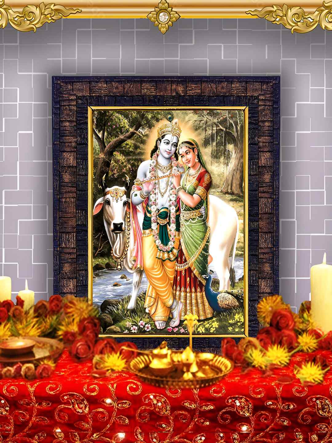 Hawai Black & Green Wood Wall Photo Frame