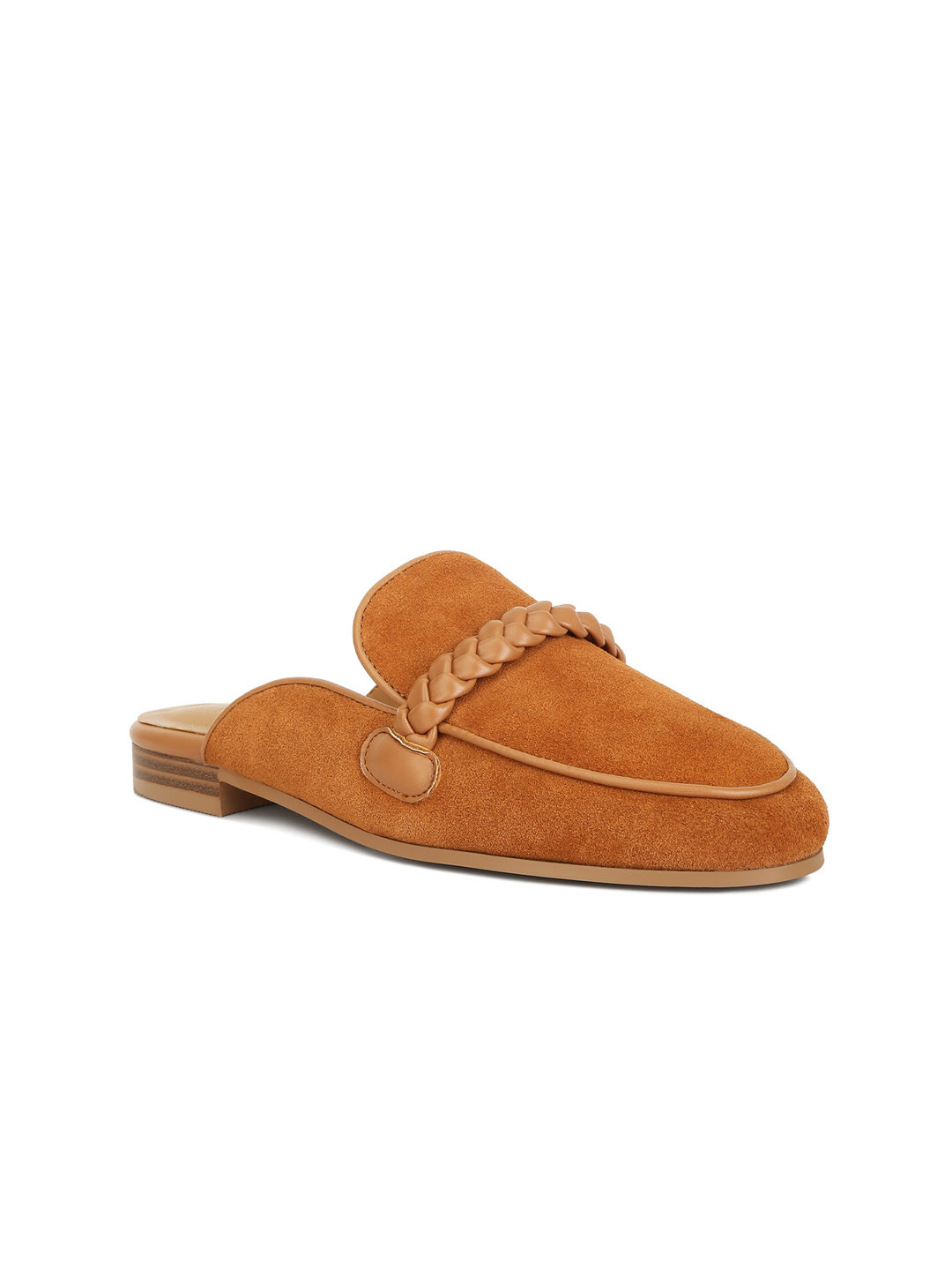 RAG & CO Suede Braided Detail Mules