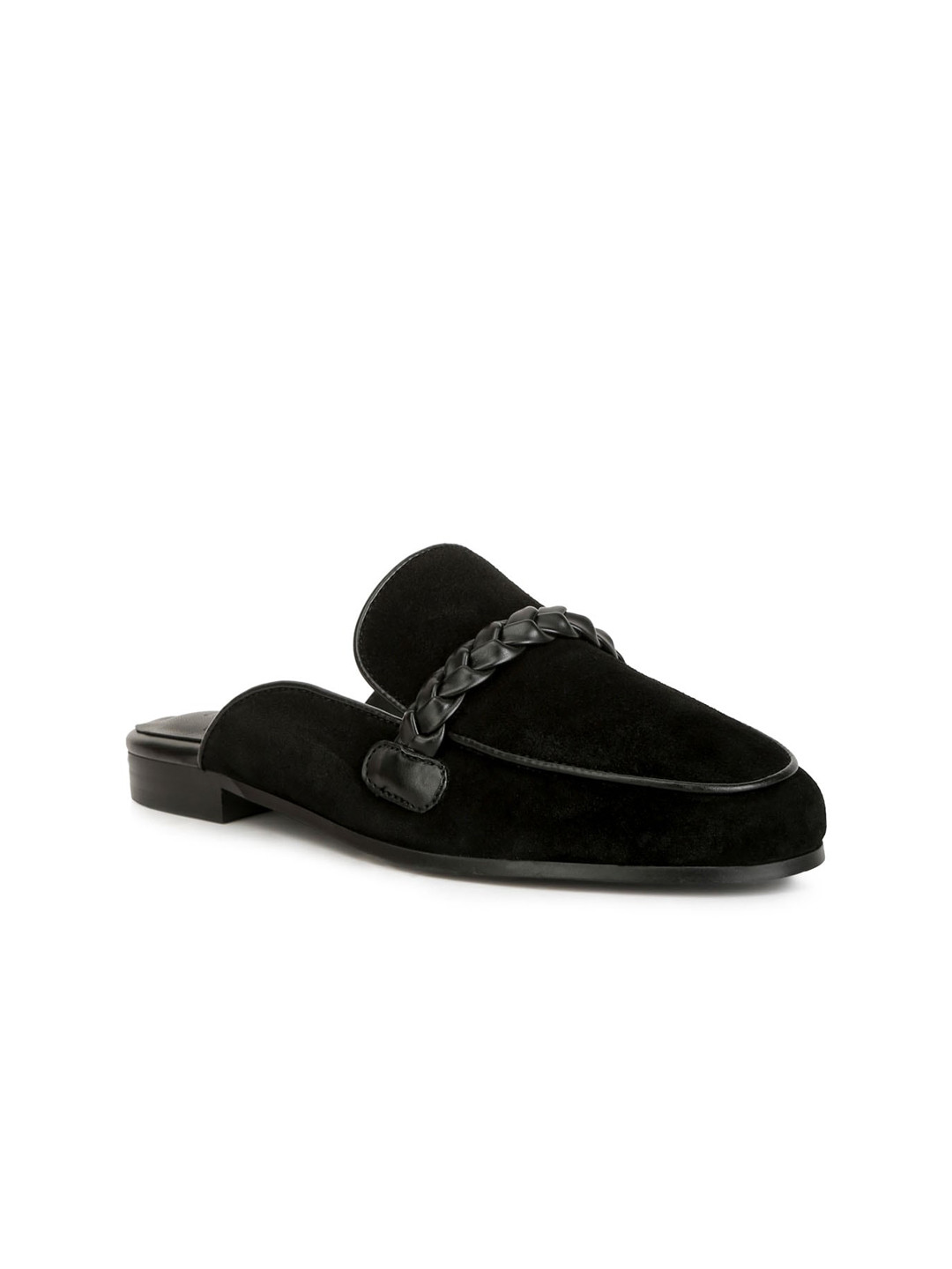 RAG & CO Braided Detail Suede Mules