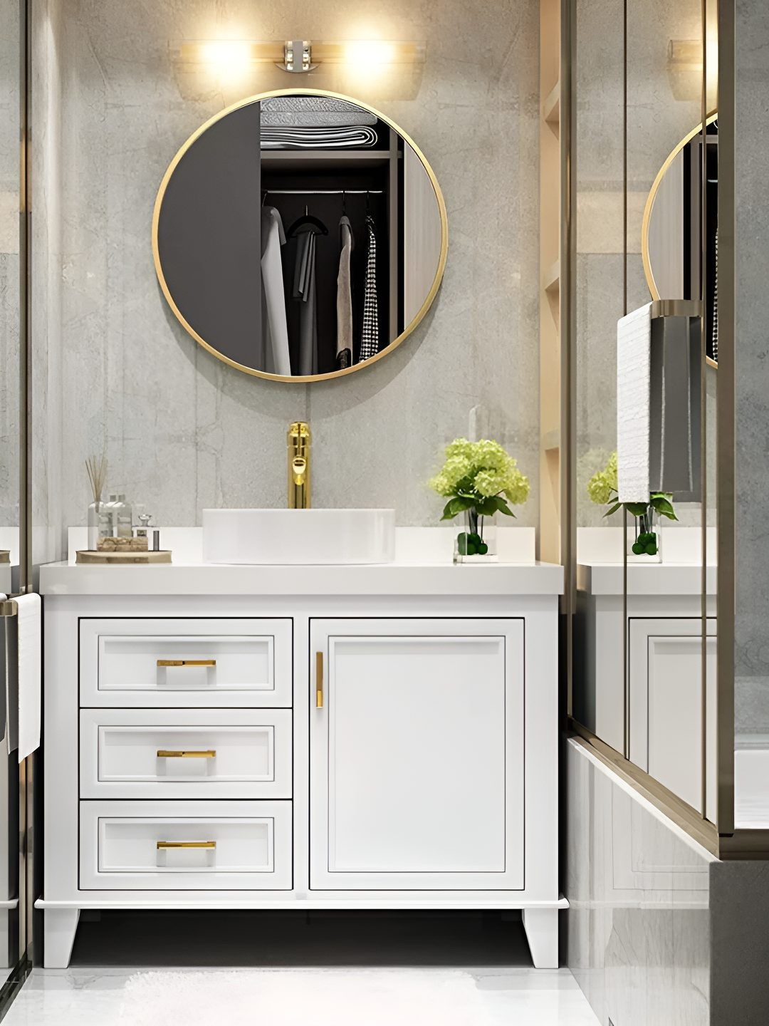 CasaGold  Round Metal Wall Mirror