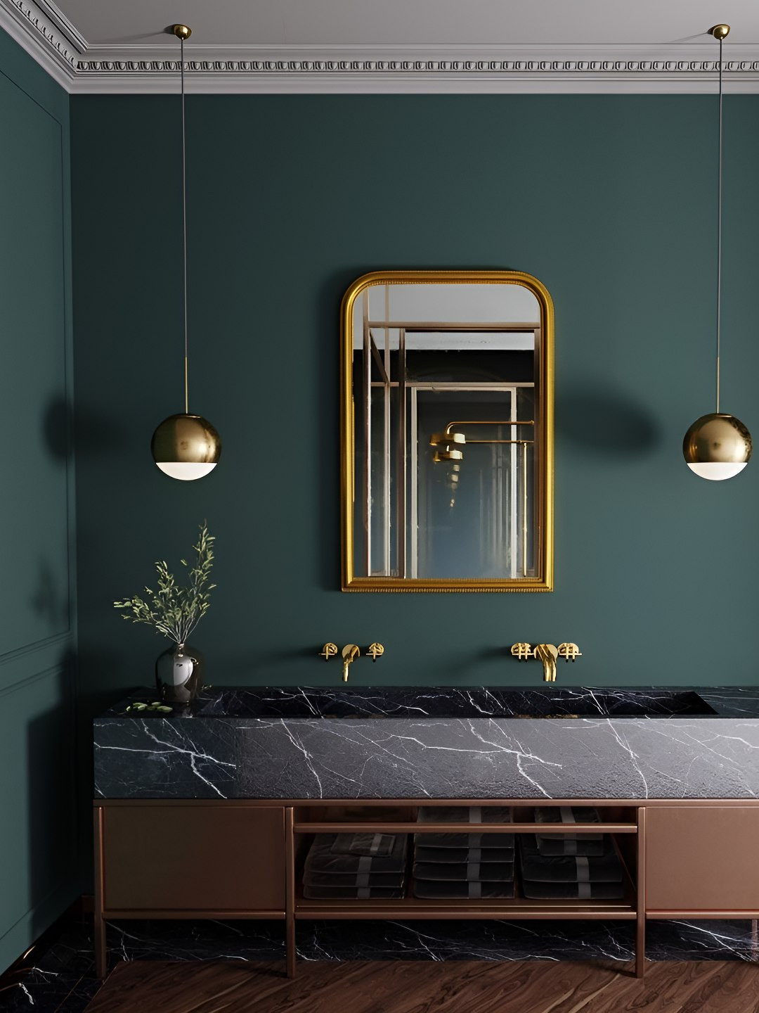 CasaGold Gold Toned Antique French Rectangular Metal Wall Mirror